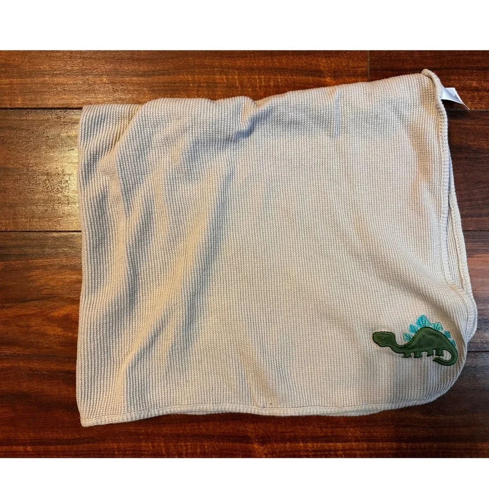 Dinosaur Thermal Baby Blanket Lullaby Brand READ CONDITION RARE 100% Cotton 2020